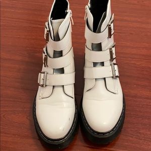 White water resistant strap boots